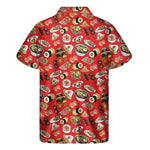 Japanese Food Pattern Print Men's Short Sleeve Shirt