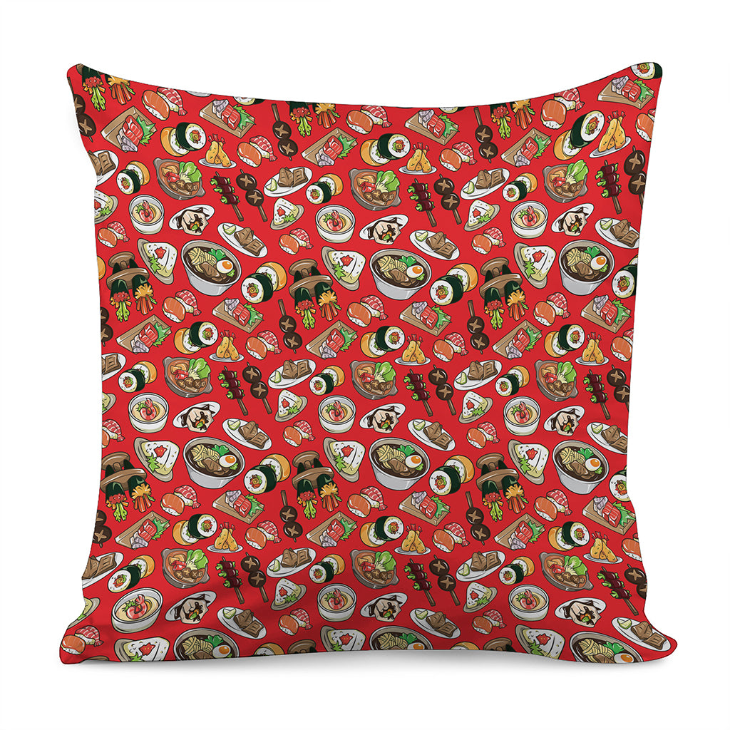 Japanese Food Pattern Print Pillow Cover