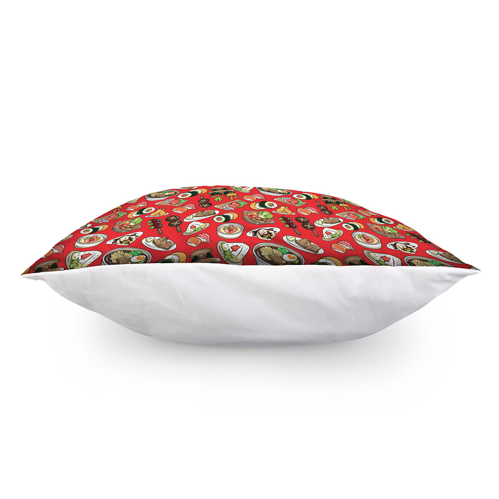 Japanese Food Pattern Print Pillow Cover