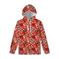Japanese Food Pattern Print Pullover Hoodie