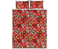 Japanese Food Pattern Print Quilt Bed Set
