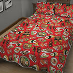 Japanese Food Pattern Print Quilt Bed Set