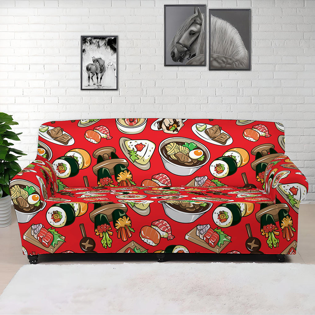 Japanese Food Pattern Print Sofa Cover