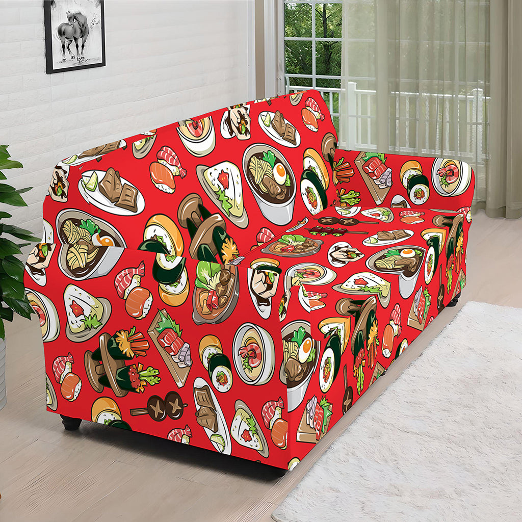 Japanese Food Pattern Print Sofa Cover