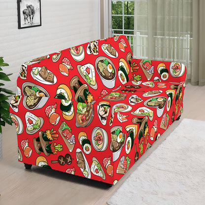 Japanese Food Pattern Print Sofa Cover