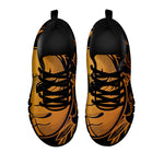 Japanese Fox Mask Print Black Sneakers