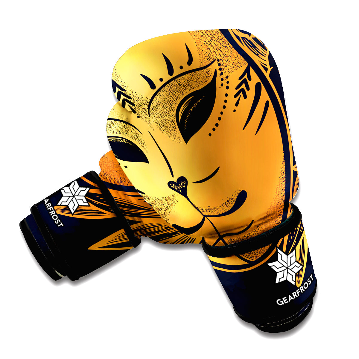 Japanese Fox Mask Print Boxing Gloves