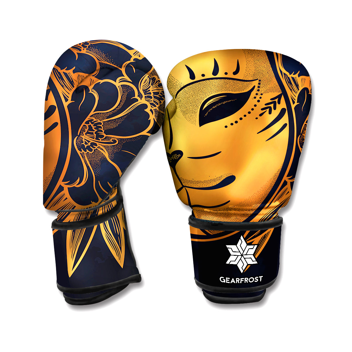 Japanese Fox Mask Print Boxing Gloves