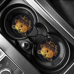 Japanese Fox Mask Print Car Coasters