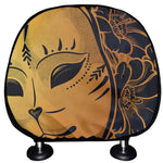 Japanese Fox Mask Print Car Headrest Covers
