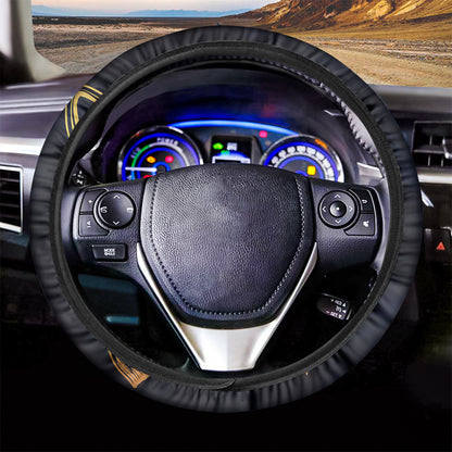 Japanese Fox Mask Print Car Steering Wheel Cover