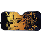 Japanese Fox Mask Print Car Sun Shade