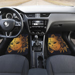 Japanese Fox Mask Print Front and Back Car Floor Mats