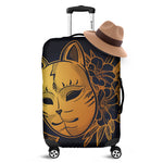 Japanese Fox Mask Print Luggage Cover