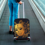 Japanese Fox Mask Print Luggage Cover