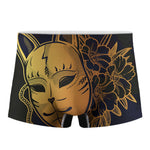 Japanese Fox Mask Print Men's Boxer Briefs