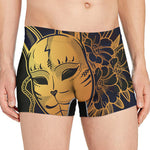 Japanese Fox Mask Print Men's Boxer Briefs