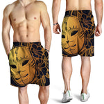 Japanese Fox Mask Print Men's Shorts