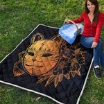 Japanese Fox Mask Print Quilt