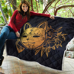Japanese Fox Mask Print Quilt