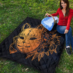 Japanese Fox Mask Print Quilt