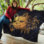 Japanese Fox Mask Print Quilt