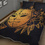 Japanese Fox Mask Print Quilt Bed Set