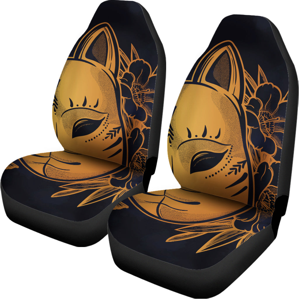 Japanese Fox Mask Print Universal Fit Car Seat Covers