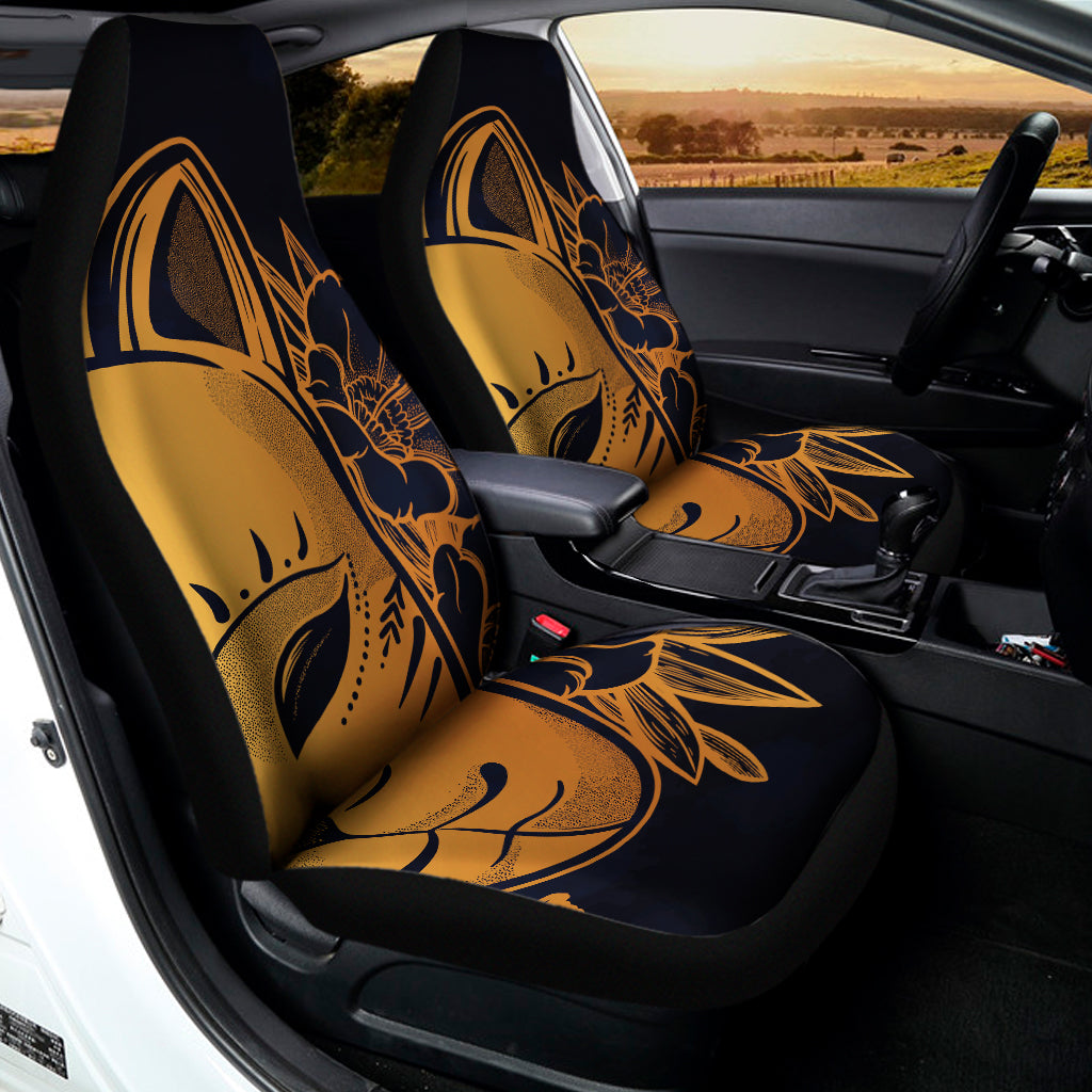 Japanese Fox Mask Print Universal Fit Car Seat Covers