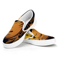 Japanese Fox Mask Print White Slip On Sneakers