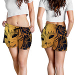 Japanese Fox Mask Print Women's Shorts