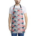 Japanese Geometric Pattern Print Apron