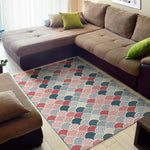 Japanese Geometric Pattern Print Area Rug