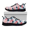 Japanese Geometric Pattern Print Black Running Shoes