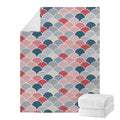 Japanese Geometric Pattern Print Blanket