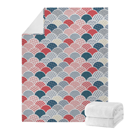 Japanese Geometric Pattern Print Blanket