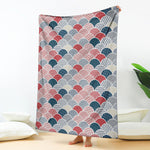 Japanese Geometric Pattern Print Blanket