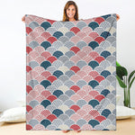 Japanese Geometric Pattern Print Blanket