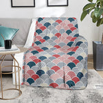Japanese Geometric Pattern Print Blanket