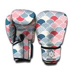 Japanese Geometric Pattern Print Boxing Gloves