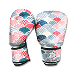 Japanese Geometric Pattern Print Boxing Gloves