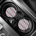 Japanese Geometric Pattern Print Car Coasters