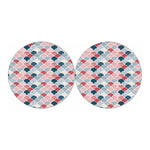 Japanese Geometric Pattern Print Car Coasters