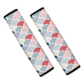 Japanese Geometric Pattern Print Car Seat Belt Covers