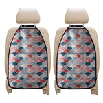 Japanese Geometric Pattern Print Car Seat Organizers