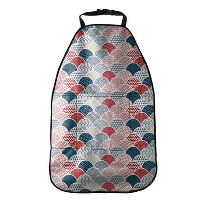 Japanese Geometric Pattern Print Car Seat Organizers