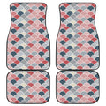 Japanese Geometric Pattern Print Front and Back Car Floor Mats