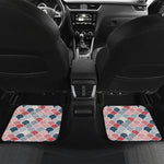 Japanese Geometric Pattern Print Front and Back Car Floor Mats