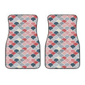 Japanese Geometric Pattern Print Front Car Floor Mats