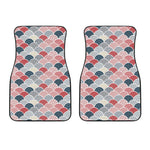 Japanese Geometric Pattern Print Front Car Floor Mats